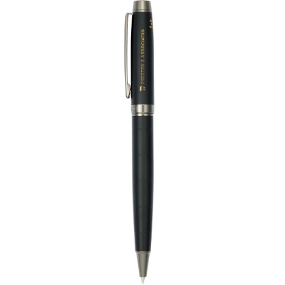 Luxe Recycled Brass Pillar Ballpoint - Black