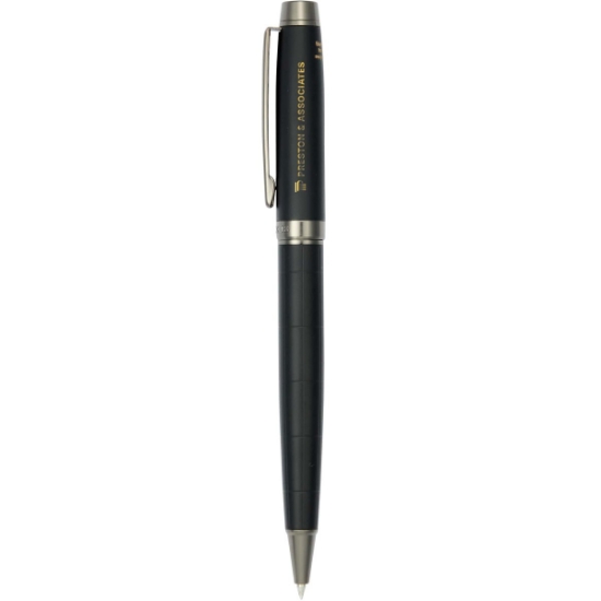 Luxe Recycled Brass Pillar Ballpoint - Black