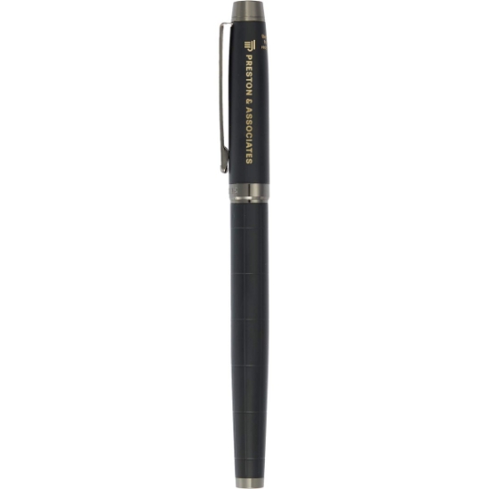 Luxe Recycled Brass Pillar Roller Ball - Black