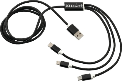 Realm 3-in-1 Long Charging Cable - Black