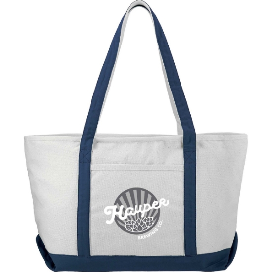 Baltic 18oz Cotton Canvas Zippered Boat Tote - Blue