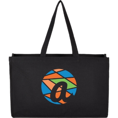 Repose 10oz Recycled Cotton Shoulder Tote - Black