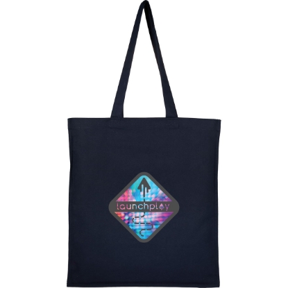 Organic 8oz Cotton Double Stitch Tote - Navy