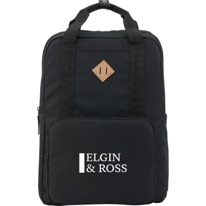 Fife Recycled 15'' Laptop Backpack - Black