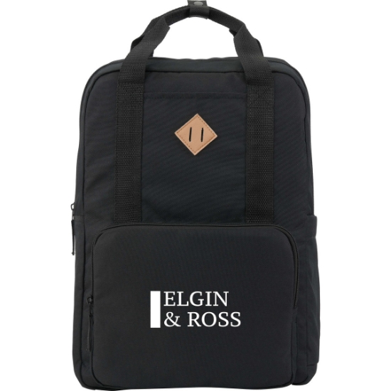 Fife Recycled 15'' Laptop Backpack - Black
