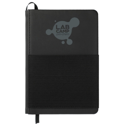 5'' x 7'' FSC® Mix Elastic Phone Pocket Notebook - Black