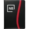Session Padfolio with FSC® Mix Paper - Black w_Red Trim