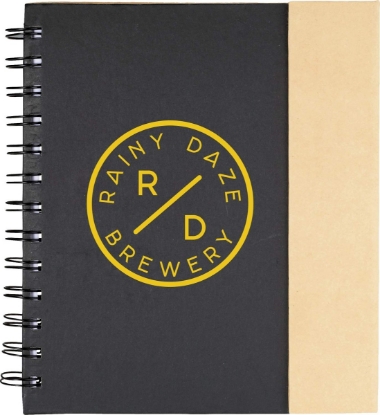6.5'' x 7'' FSC® Mix Lock-it Spiral Notebook - Black
