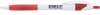 Cougar Rubber Grip Ballpoint Pen - White w_Red Trim