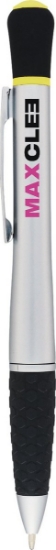 Stellar Ballpoint Pen-Highlighter - Silver w_Yellow