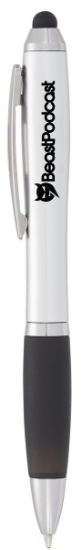 Nash Ballpoint Pen-Stylus - BLACK TRIM_Silver w