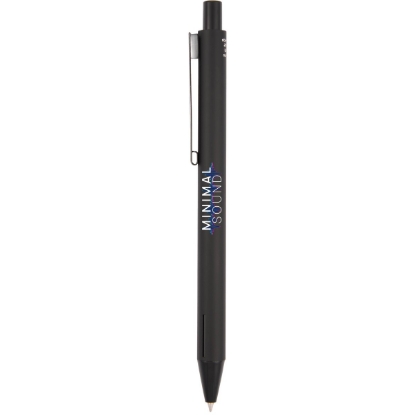 Halo Soft Touch Recycled Aluminum Gel Pen - Black