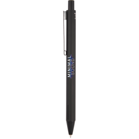 Halo Soft Touch Recycled Aluminum Gel Pen - Black