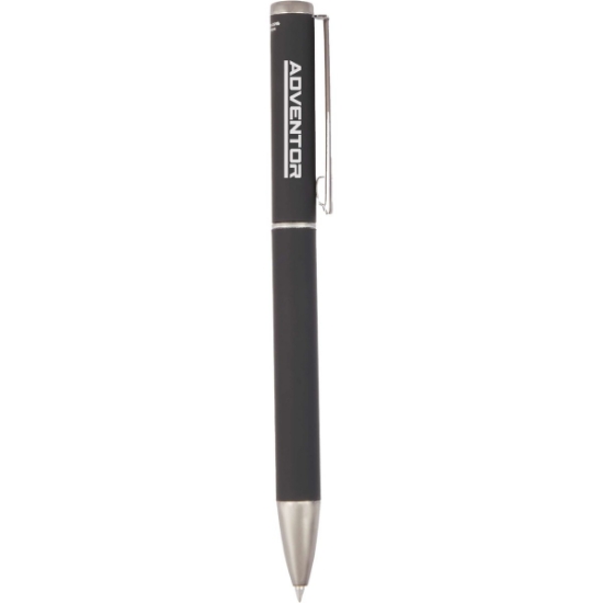 Harper Soft Touch Recycled Aluminum Gel Pen - Black