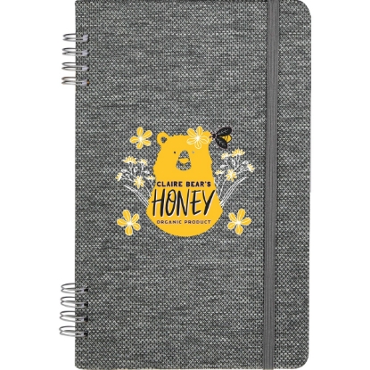 5'' x 7'' Vila Recycled Spiral Notebook - Graphite