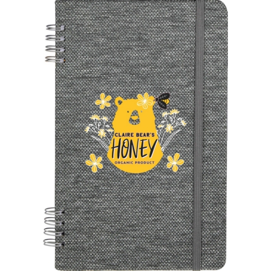 5'' x 7'' Vila Recycled Spiral Notebook - Graphite
