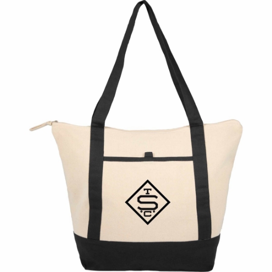 Isle 8oz Organic Cotton Tote - Natural_Black