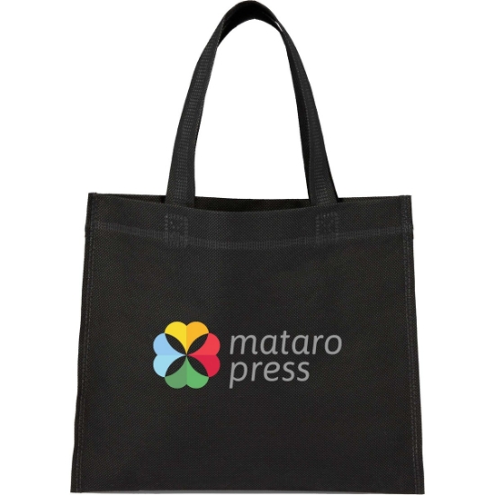 Mini Non Woven Heat Sealed Tote - Black