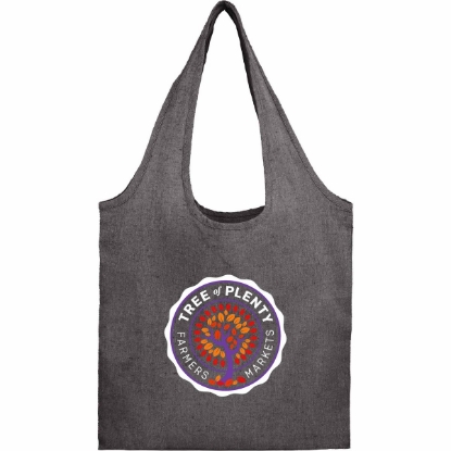 Recycled 5oz Cotton Twill Shopper Tote - Black