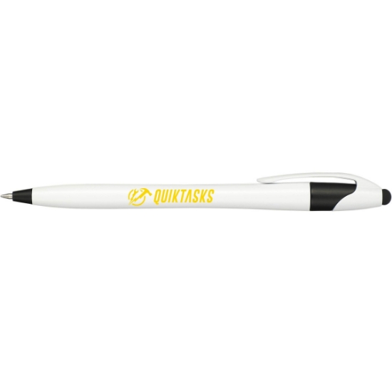 Cougar Gel Stylus Pen - White w Black Trim