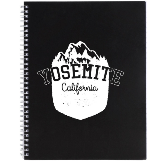 8.5'' x 11 FSC® Mix Remark 1-subject Notebook - Black