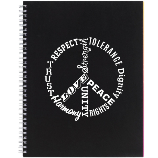 8.5'' x 11'' FSC® Mix Remark 5-subject Notebook - Black
