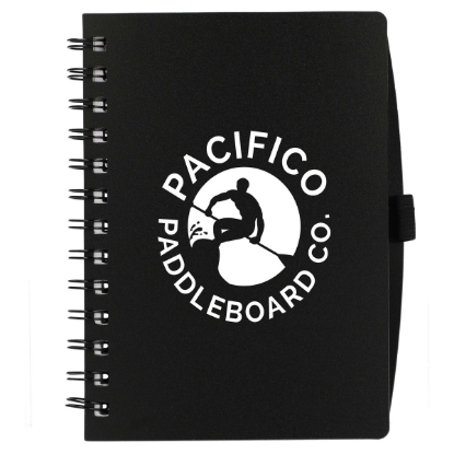 5.5'' x 7'' FSC® Recycled Coordinator Spiral Notebook - Black