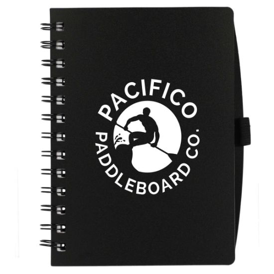 5.5'' x 7'' FSC® Recycled Coordinator Spiral Notebook - Black