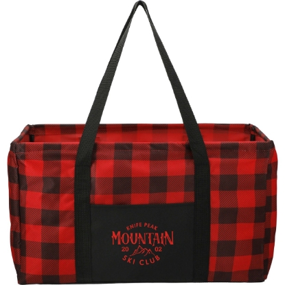 Buffalo Plaid Utility Tote - Red_Black