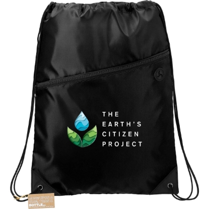 Robin rPET Drawstring Bag - Black
