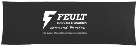 Recycled PET Eco Cooling Fitness Towel - Black