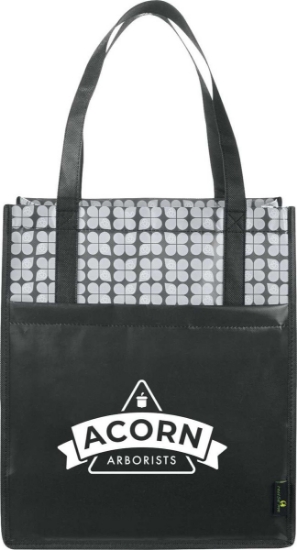 Big Grocery Laminated Non-Woven Tote - Black