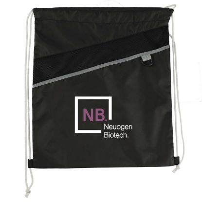 Combo Recycled Drawstring Bag - Black