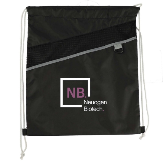 Combo Recycled Drawstring Bag - Black