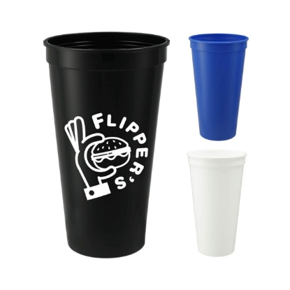 Solid 24oz Recycled Stadium Cup - Black