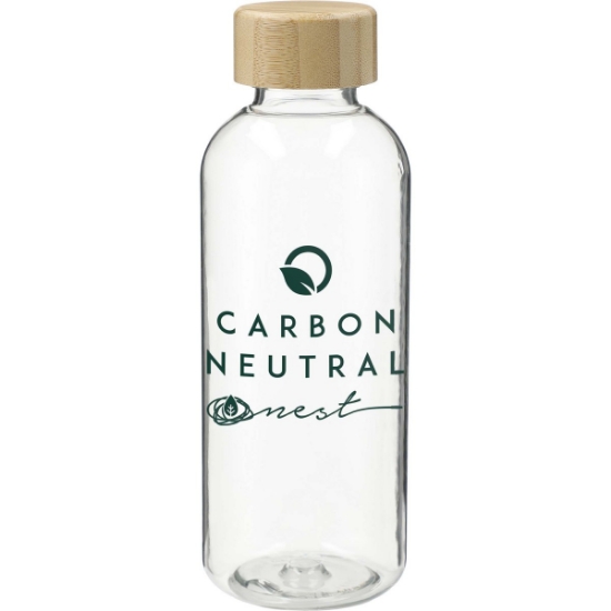 Sona 22oz rPET Reusable Bottle w/ FSC® 100% Bamboo Lid - Clear