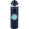 Elvin 28oz Recycled Stainless Flip Straw Bottle - Navy