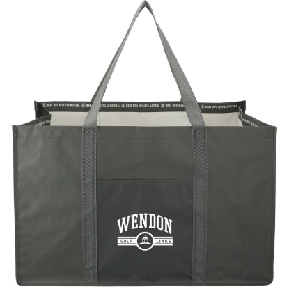 Recycled Woven Utility Tote - Gray