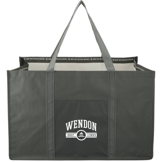 Recycled Woven Utility Tote - Gray