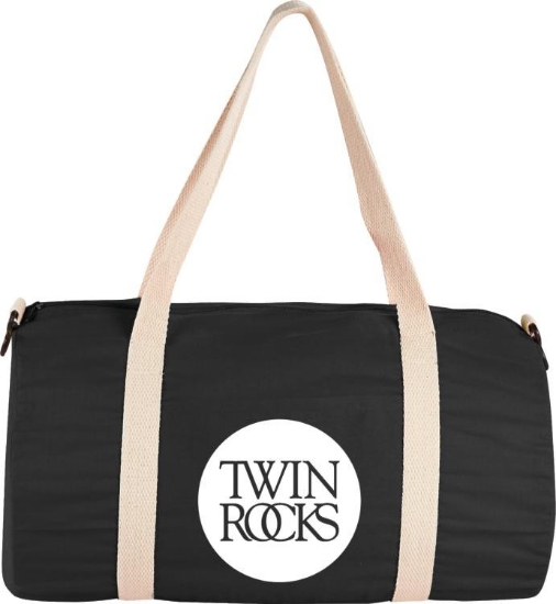 Barrel 18'' 5oz Cotton Canvas Duffle Bag - Black