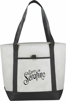 Lighthouse Non-Woven Boat Tote - Black