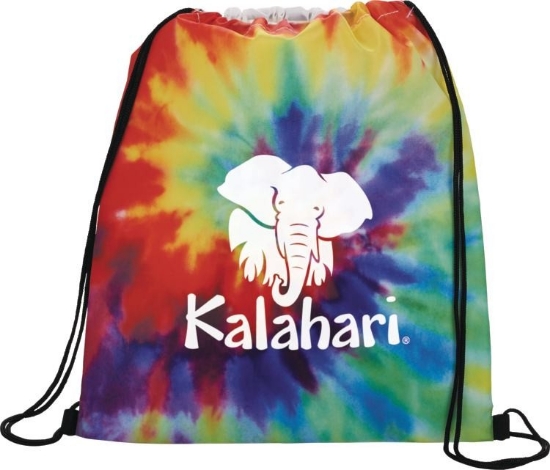 Tie Dye Drawstring Bag - Multi-Colored