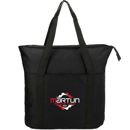 Heavy Duty Zippered Convention Tote - Black