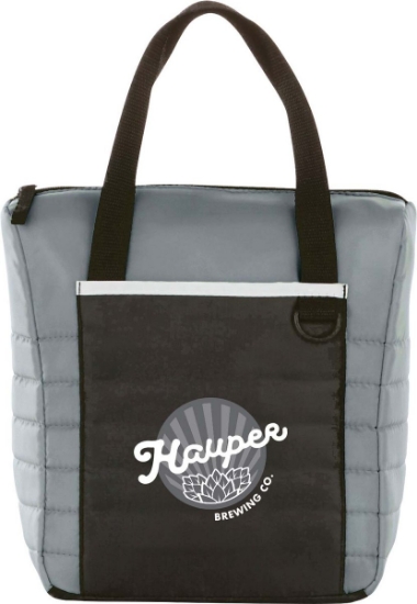 Quilted 12-Can Lunch Cooler - Gray