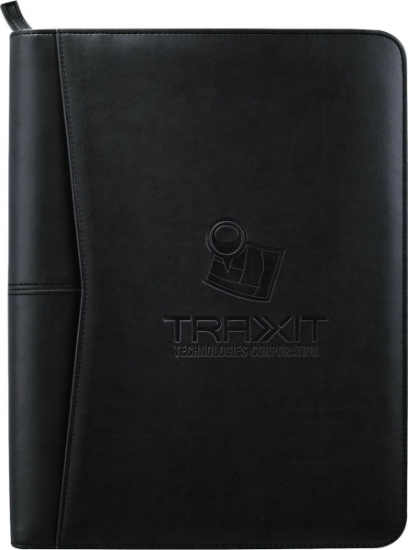 Pedova™ Zippered UltraHyde Padfolio with FSC® Mix Paper - Black