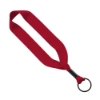 3/4" Polyester Key Chain with Crimp Split Ring - Red