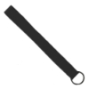 3/4" Sewn Polyester wrist Keychain with Metal Split-Ring - Black