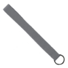 3/4" Sewn Polyester wrist Keychain with Metal Split-Ring - Gray