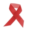5/8" Dye-Sublimated Satin Ribbon Pin - Red