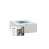 10" x 10" x 4" Custom White Corrugate Gift Box and 4" x 6" Card - Light Blue